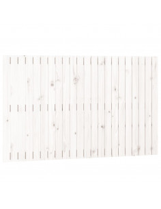 Testiera da Parete Bianca 140x3x90 cm in Legno Massello di Pino 2