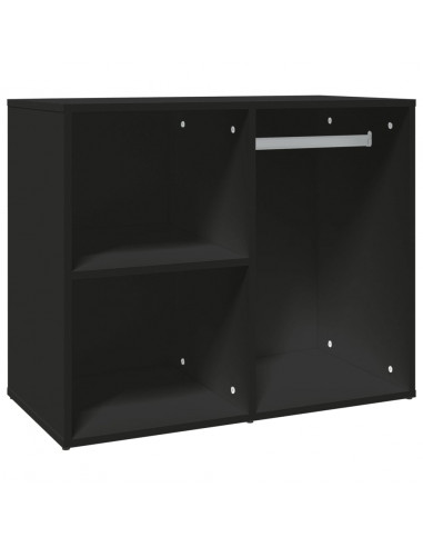 Armadietto per Cosmetici Nero 80x40x65 cm in Legno Multistrato