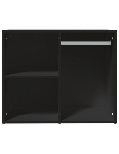 Armadietto per Cosmetici Nero 80x40x65 cm in Legno Multistrato