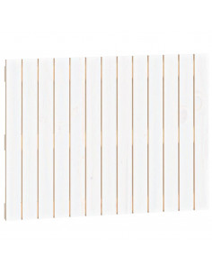 Testiera da Parete Bianca 82,5x3x60cm in Legno Massello di Pino 2