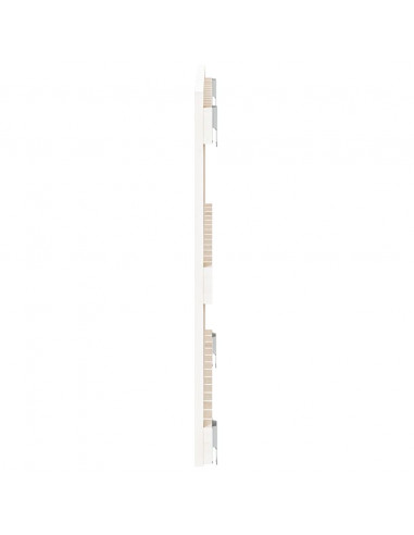 Testiera da Parete Bianca 82,5x3x60cm in Legno Massello di Pino