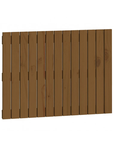 Testiera da Parete Miele 82,5x3x60 cm in Legno Massello di Pino