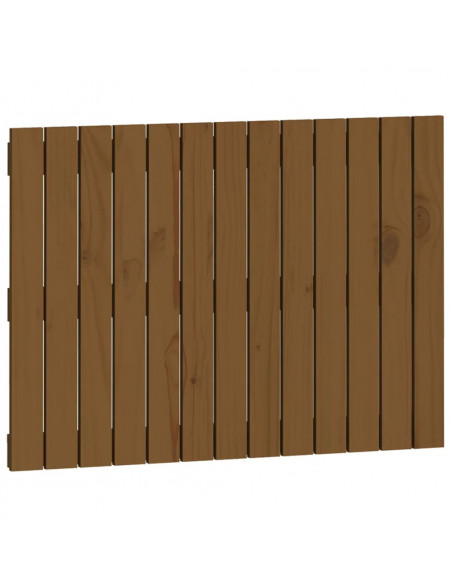 Testiera da Parete Miele 82,5x3x60 cm in Legno Massello di Pino