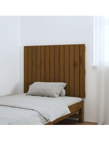 Testiera da Parete Miele 82,5x3x60 cm in Legno Massello di Pino