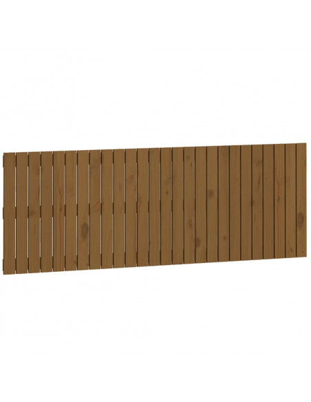Testiera da Parete Miele 166x3x60 cm in Legno Massello di Pino
