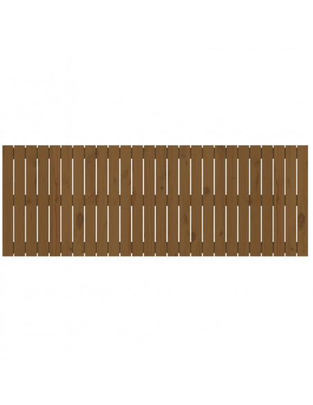 Testiera da Parete Miele 166x3x60 cm in Legno Massello di Pino