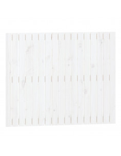 Testiera da Parete Bianca 108x3x90 cm in Legno Massello di Pino 2