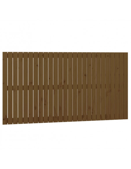 Testiera da Parete Miele 166x3x90 cm in Legno Massello di Pino