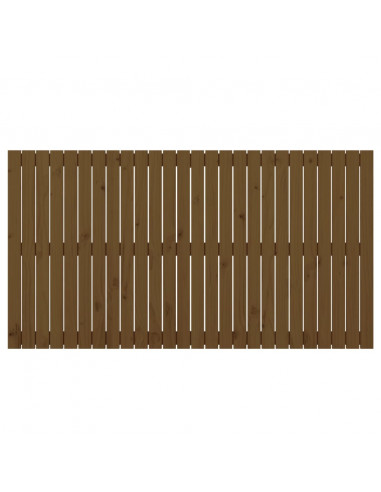 Testiera da Parete Miele 166x3x90 cm in Legno Massello di Pino