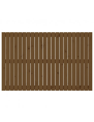 Testiera da Parete Miele 140x3x90 cm in Legno Massello di Pino