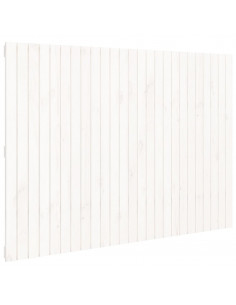 Testiera da Parete Bianca 159,5x3x110 cm Legno Massello di Pino 2