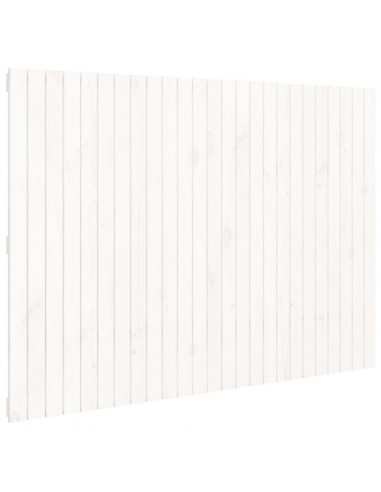 Testiera da Parete Bianca 159,5x3x110 cm Legno Massello di Pino