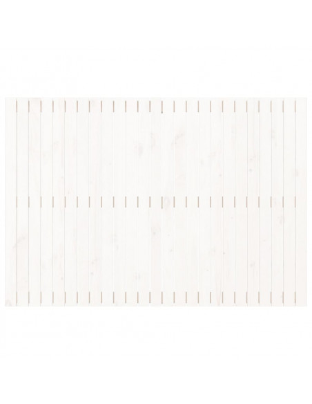 Testiera da Parete Bianca 159,5x3x110 cm Legno Massello di Pino
