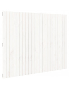 Testiera da Parete Bianca 146,5x3x110 cm Legno Massello di Pino 2