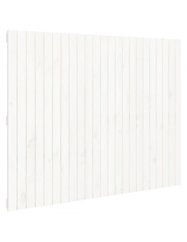 Testiera da Parete Bianca 146,5x3x110 cm Legno Massello di Pino