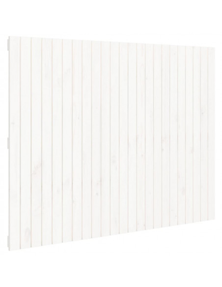 Testiera da Parete Bianca 146,5x3x110 cm Legno Massello di Pino