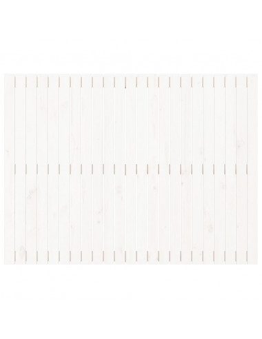 Testiera da Parete Bianca 146,5x3x110 cm Legno Massello di Pino