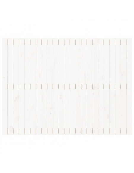 Testiera da Parete Bianca 146,5x3x110 cm Legno Massello di Pino