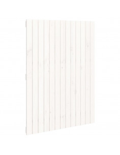 Testiera da Parete Bianca 82,5x3x110 cm Legno Massello di Pino 2