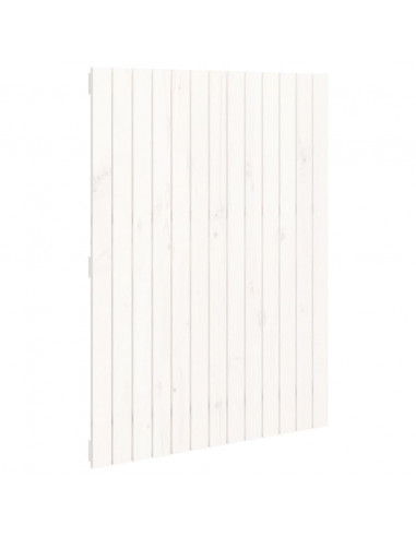 Testiera da Parete Bianca 82,5x3x110 cm Legno Massello di Pino