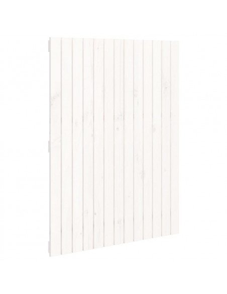 Testiera da Parete Bianca 82,5x3x110 cm Legno Massello di Pino
