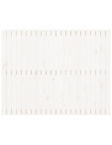 Testiera da Parete Bianca 140x3x110cm in Legno Massello di Pino