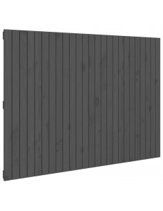 Testiera da Parete Grigia 159,5x3x110 cm Legno Massello di Pino 2