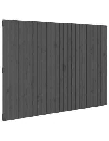 Testiera da Parete Grigia 159,5x3x110 cm Legno Massello di Pino