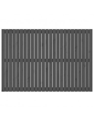 Testiera da Parete Grigia 159,5x3x110 cm Legno Massello di Pino