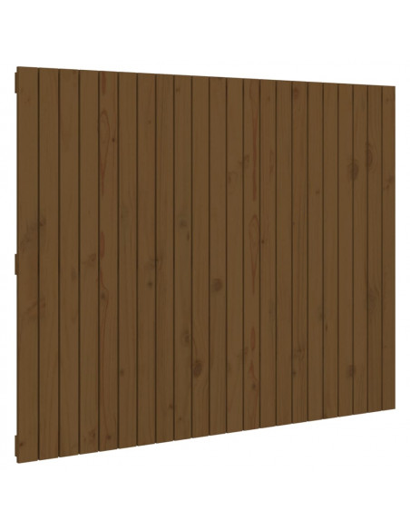 Testiera da Parete Miele 140x3x110 cm in Legno Massello di Pino