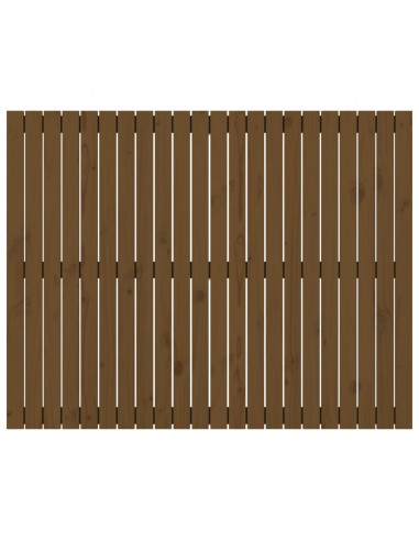 Testiera da Parete Miele 140x3x110 cm in Legno Massello di Pino