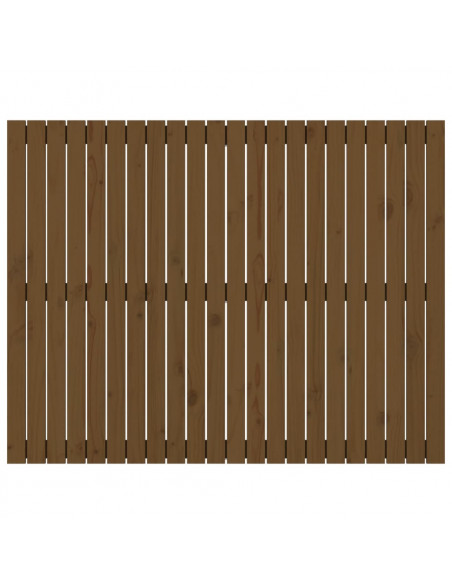 Testiera da Parete Miele 140x3x110 cm in Legno Massello di Pino
