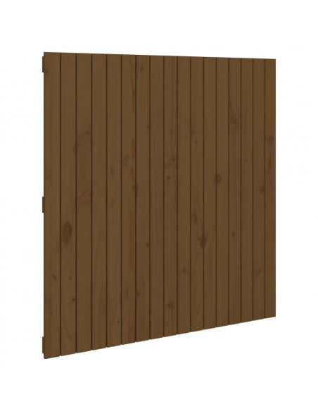 Testiera da Parete Miele 108x3x110 cm in Legno Massello di Pino
