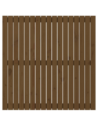 Testiera da Parete Miele 108x3x110 cm in Legno Massello di Pino