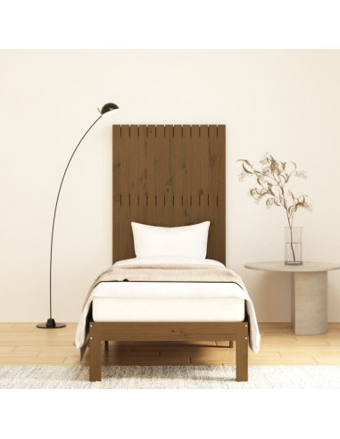 Testiera da Parete Miele 82,5x3x110cm in Legno Massello di Pino