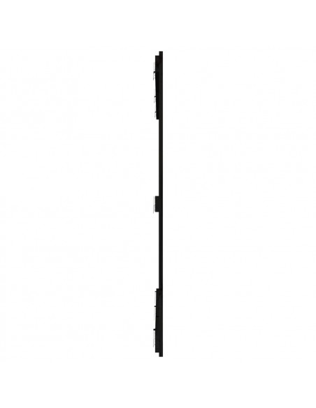 Testiera da Parete Nera 159,5x3x110cm in Legno Massello di Pino
