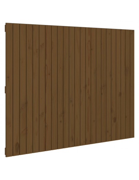 Testiera da Parete Miele 146,5x3x110 cm Legno Massello di Pino