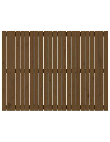 Testiera da Parete Miele 146,5x3x110 cm Legno Massello di Pino