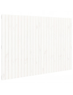 Testiera da Parete Bianca 166x3x110 cm Legno Massello di Pino 2