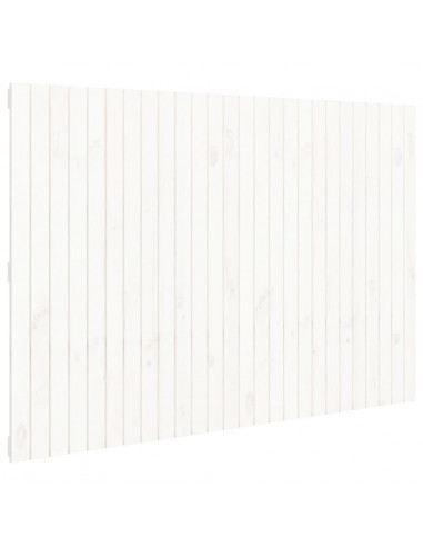 Testiera da Parete Bianca 166x3x110 cm Legno Massello di Pino