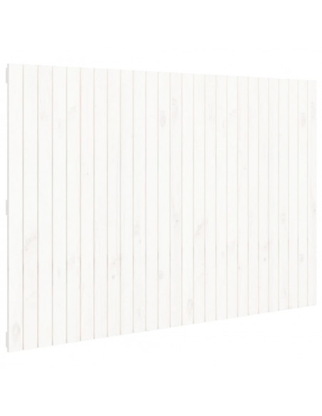 Testiera da Parete Bianca 166x3x110 cm Legno Massello di Pino