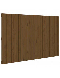 Testiera da Parete Miele 185x3x110 cm in Legno Massello di Pino 2