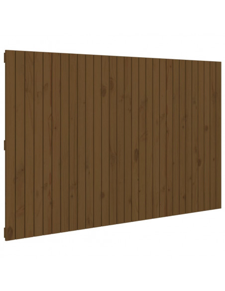 Testiera da Parete Miele 185x3x110 cm in Legno Massello di Pino