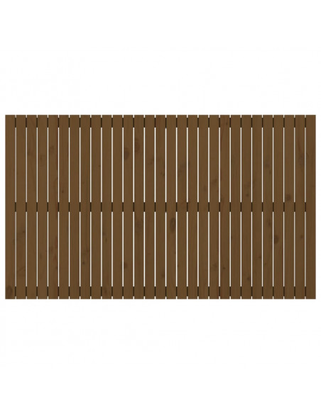 Testiera da Parete Miele 185x3x110 cm in Legno Massello di Pino