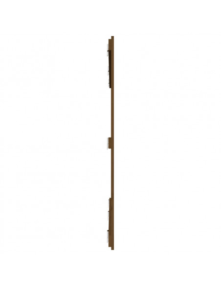 Testiera da Parete Miele 185x3x110 cm in Legno Massello di Pino