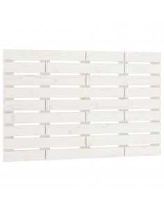 Testiera da Parete Bianca 96x3x63 cm in Legno Massello di Pino 2