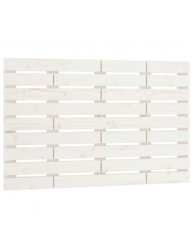 Testiera da Parete Bianca 96x3x63 cm in Legno Massello di Pino