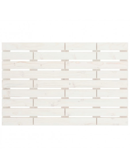 Testiera da Parete Bianca 96x3x63 cm in Legno Massello di Pino