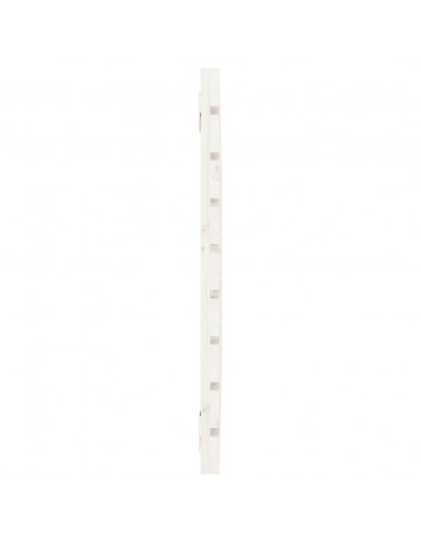 Testiera da Parete Bianca 96x3x63 cm in Legno Massello di Pino