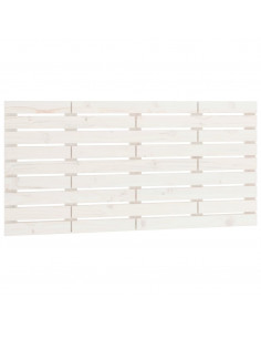 Testiera da Parete Bianca 156x3x63 cm in Legno Massello di Pino 2